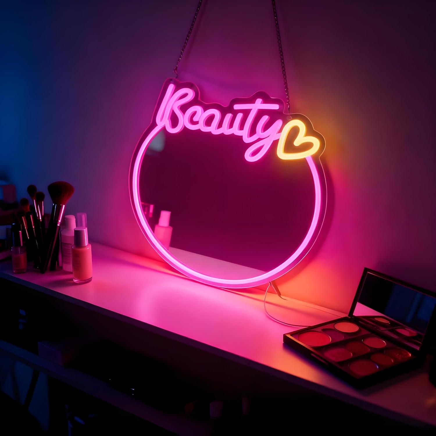 Decorative Mirror - Espejo de belleza con letrero de