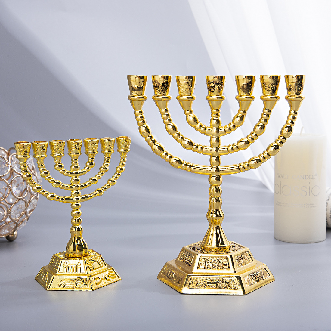 Menorah de 7 ramas, decoración - Candle Holder Decor reseña y precio