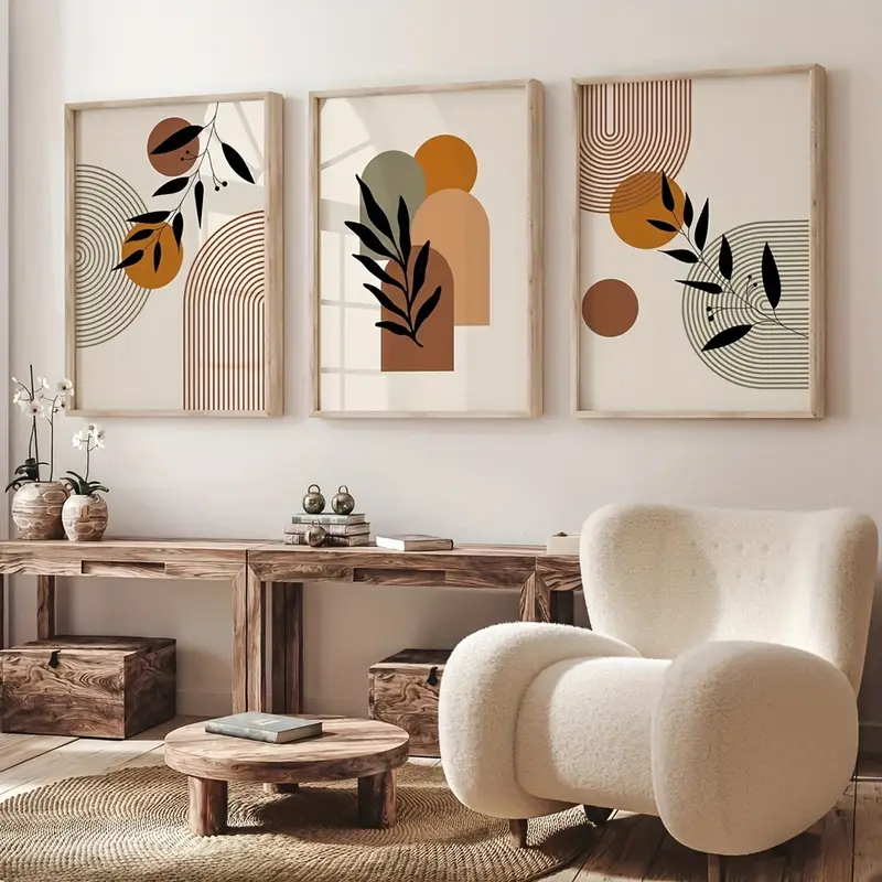 3 Pósters Abstractos Geométric - Abstract Canvas Set reseña y precio