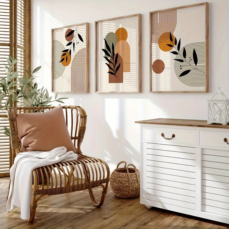 3 Pósters Abstractos Geométric - Abstract Canvas Set reseña y precio
